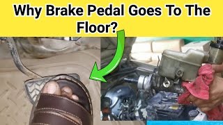 Soft brakes? how to replace a brake master cylinder || symptoms of bad brake pedal goes to the floor screenshot 1