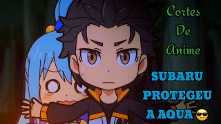 Subaru Protegendo Aqua Da Tanya Isekai Quartet