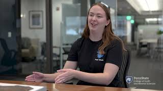 Hail field research with undergraduate student Allie Scarlett