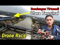 DRONE RACE TERBANG DI BENDUNGAN SUNGAI SAMPING TERMINAL TIRTONADI SOLO