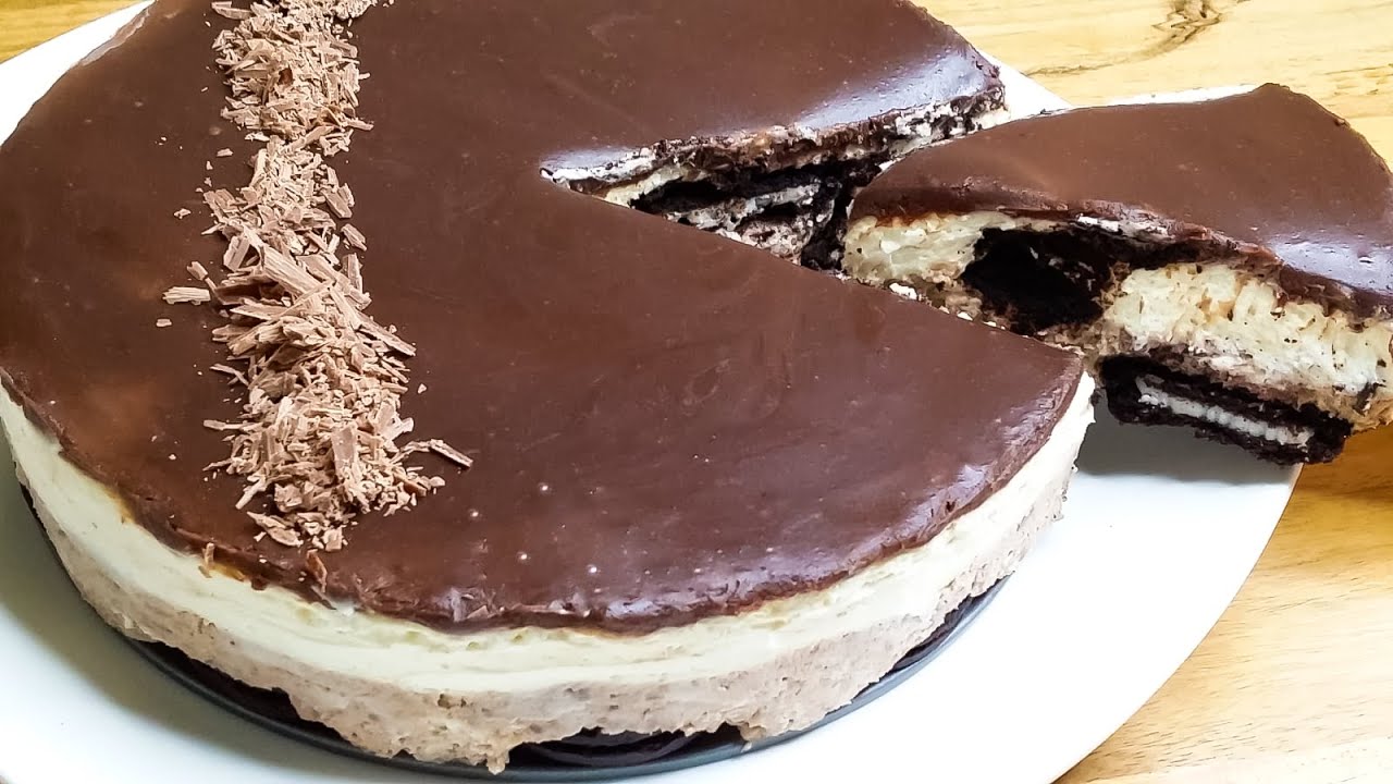No Bake Chocolate Cheesecake Recipe ( without gelatin ) Eggless
