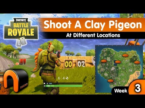 Video: Fortnite Clay Pigeon Locations - Where To Find Clay Pigeon Fotografovanie Na Rôznych Miestach