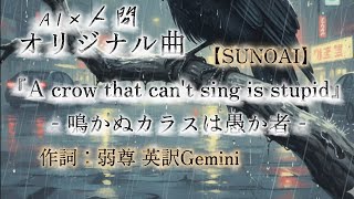 【オリジナル曲】『A crow that can't sing is stupid‐鳴かぬカラスは愚か者』【作詞：弱尊 英訳Gemini】【SUNOAI】