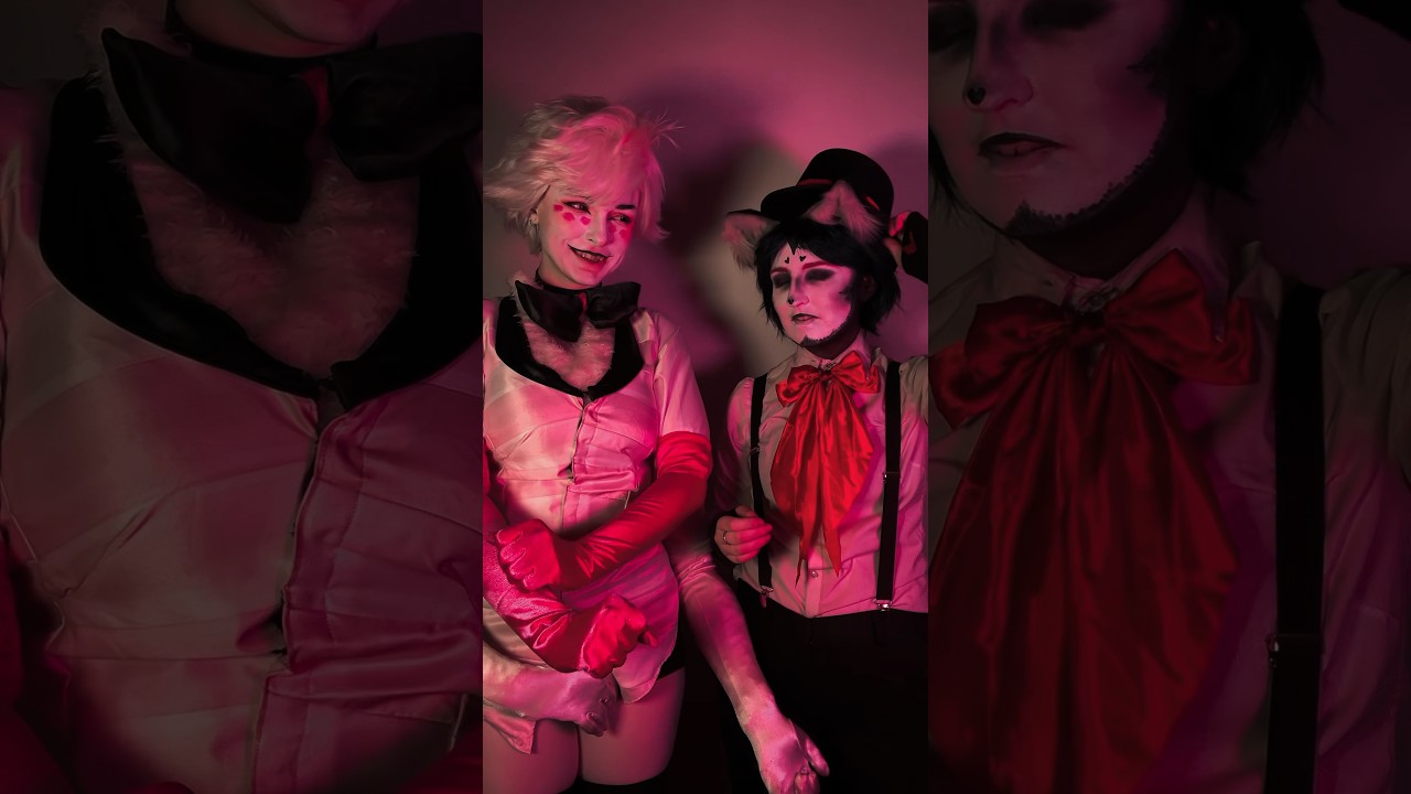 🤩Huskerdust Fluffy flirting Hazbin Hotel😍 in Real Life #shorts