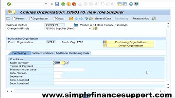 Business Partner 5   Vendor at Purch Org