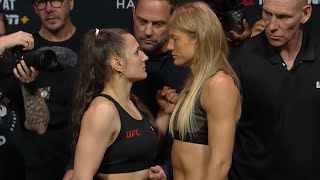 Erin Blanchfield vs. Manon Fiorot - Weigh-in Face-Off - (UFC Fight Night: Blanchfield vs. Fiorot)