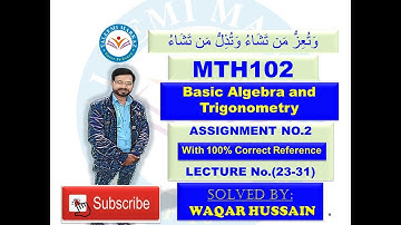 MTH102 Assignment no 2 2022  solution by taleemi markaz
