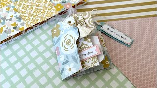 6x6 paper | cute mini file tab folio/pocket booklet | happy mail idea | tutorial