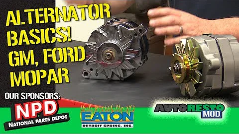 Alternator Basics, Tips Tricks, 1 wire, Models of GM, FORD, MOPAR from 1960 1980s Autorestomod Episo