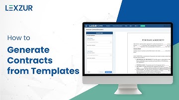 How to Generate Contracts Instantly from Templates | LEXZUR