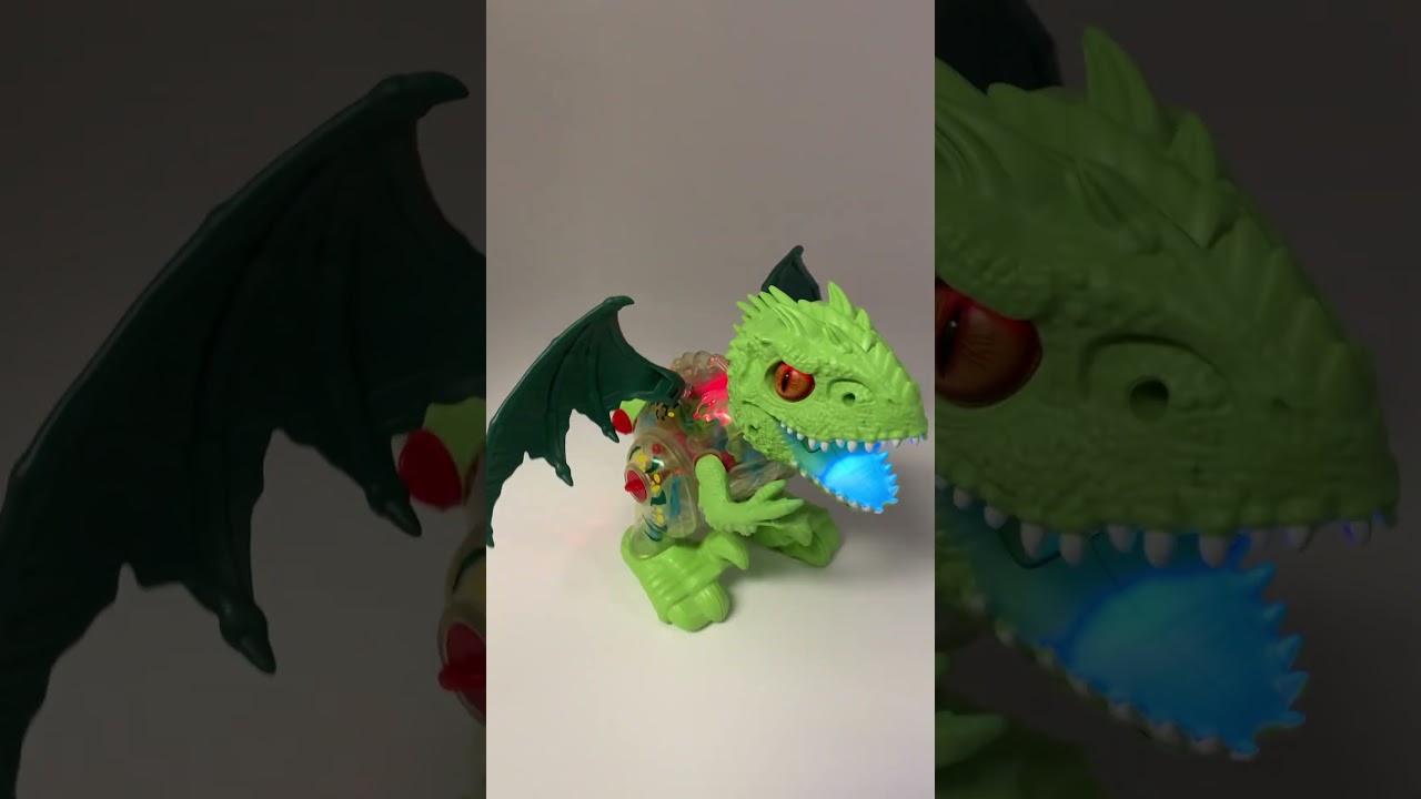 Walking Dragon with rotating internals, lights, and vapor breath