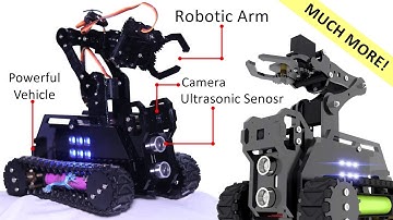 Fun With DIY Adeept Rasptank Robot (Equipped with Robotic Arm, Camera, Ultrasonic & Tracking Module)
