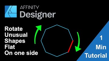 Affinity Designer Tutorial: Rotate Unusual Shapes Flat on Specific Side