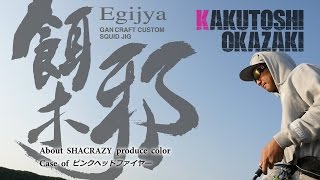 ガンクラフト　餌木邪シャクレイジーカラー解説『ピンクヘッドファイヤー』編　Explanation of special SHACRAZY color "Pink head fire"