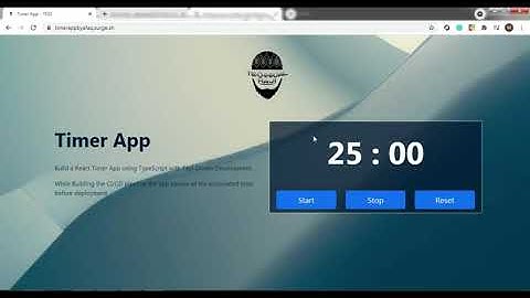 React-JS Timer App || TDD