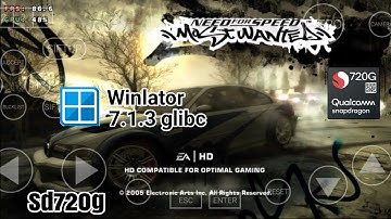 Need For Speed Most Wanted pc winlator 7.1.3 glibc Android Snapdragon 720g