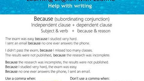Commas with because 2