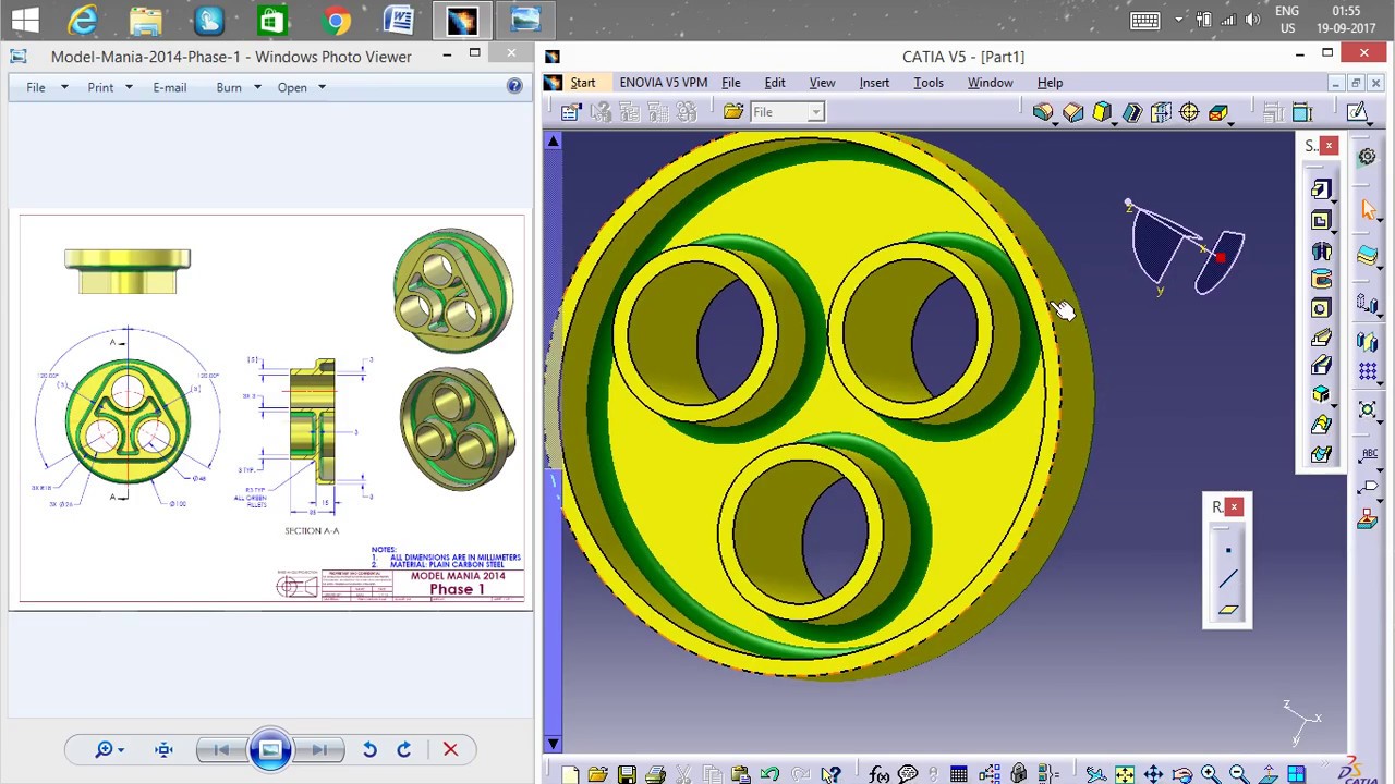 Catia V5 - Model Mania | phase-1 | TUTORIAL
