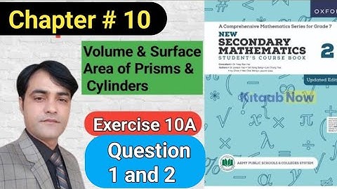 Exercise 10A Q1, 2 I Chapter 10 I APS Maths 7th II New Secondary Math Book 2 updated Edition