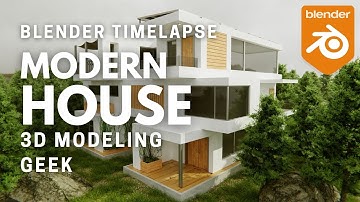 Blender Timelapse: Modern House | 3D Modeling and Rendering/Texturing