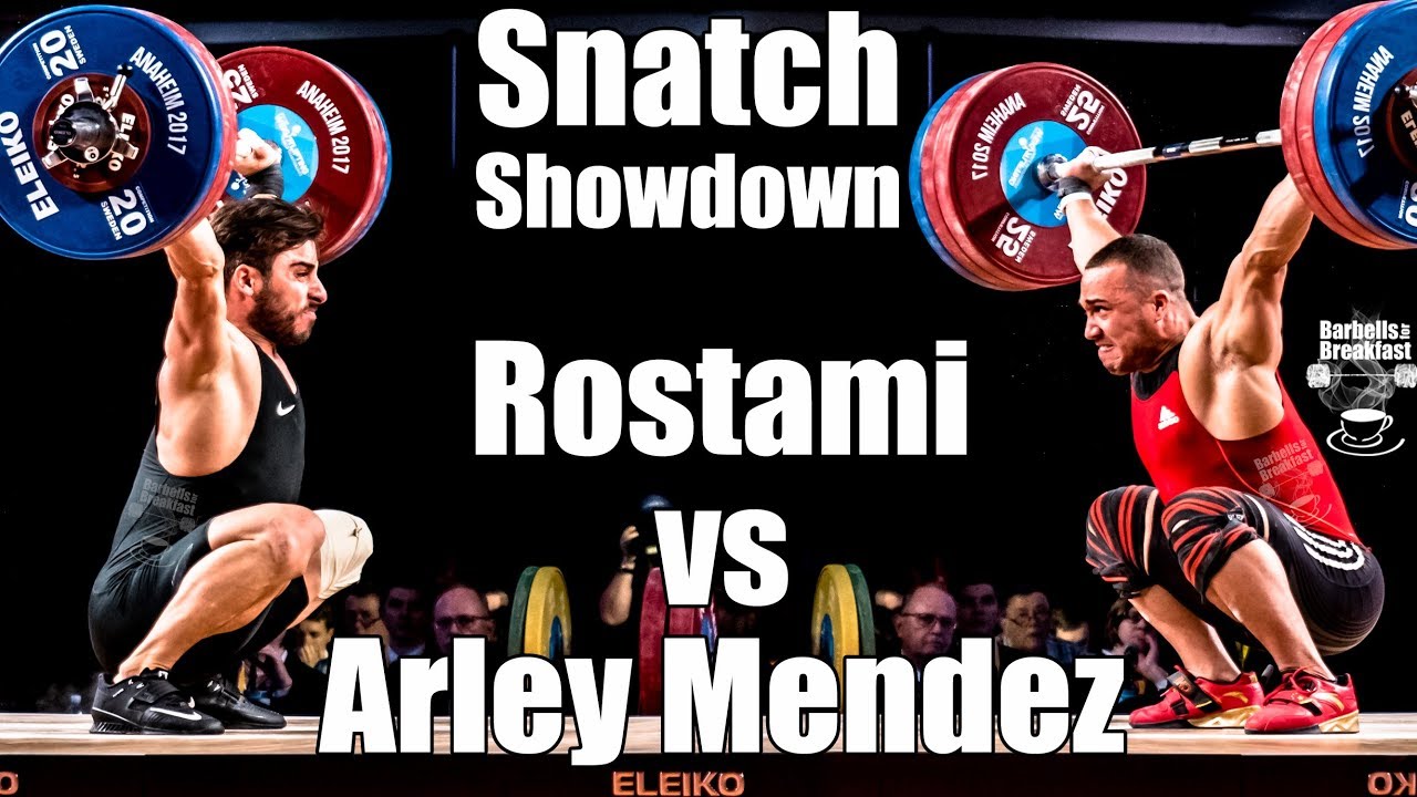 Arley Mendez Vs Kianoush Rostami Snatch Showdown Mens 85kg 2017 Weightlifting World Championship Youtube