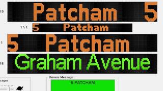 Brighton & Hove - Routes 5/5A - Patcham Loop Announcements & Display