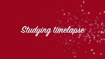 Studying/Note-taking Time-lapse