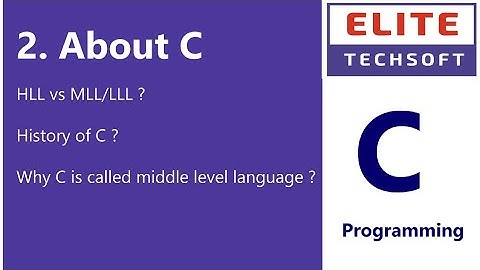 2. C as middle level language
