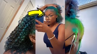 watch me impulsively dye my hair blue and green