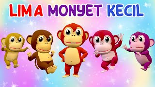 Lima Monyet Kecil 🐵🐵 Lagu Anak Indonesia Balita