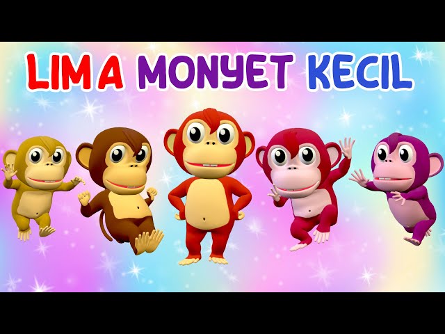 Lima Monyet Kecil 🐵🐵 Lagu Anak Indonesia Balita class=