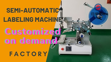 Semi automatic wine bottle double sided labeling machine-RS803