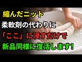 縮んだニット、リンスは使わないでください！「これ」一つで新品のように復活させる方法｜クリーニング店の秘密公開