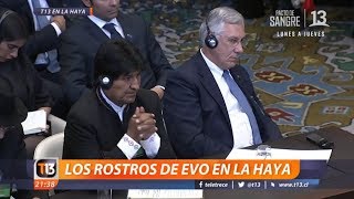 Los rostros de Evo Morales en La Haya