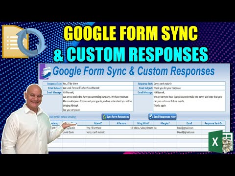 How To Sync Google Forms To Excel and Automatically Send Custom Email Responses
