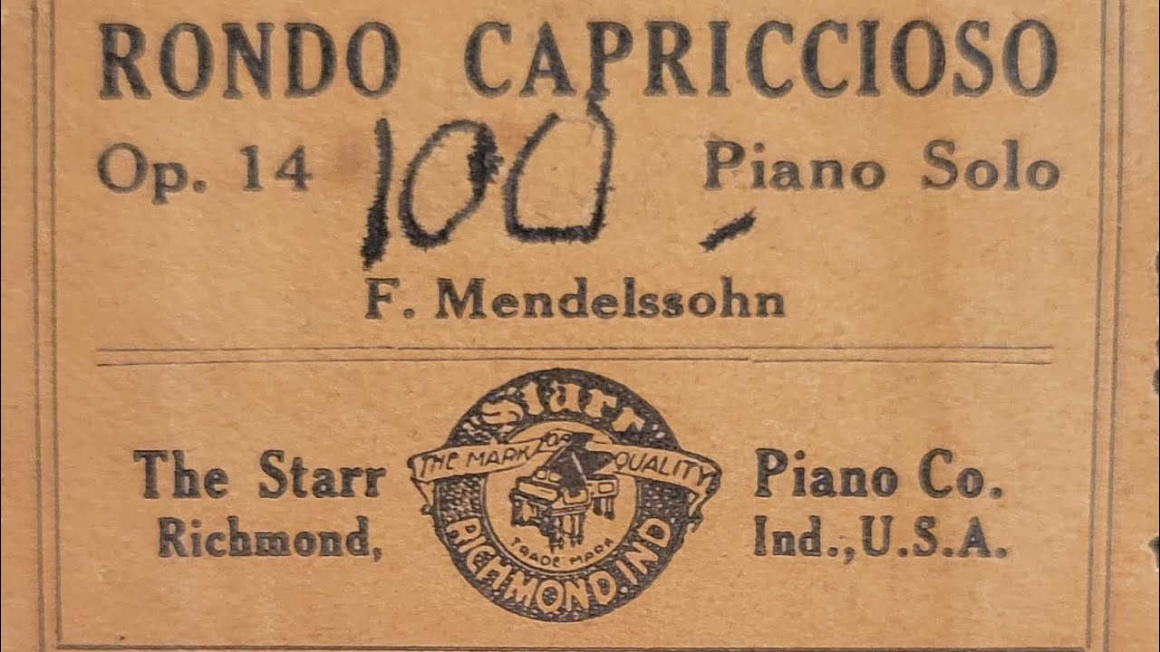 Rondo Capriccioso No.14 - Piano Solo - Starr Piano Roll 10087