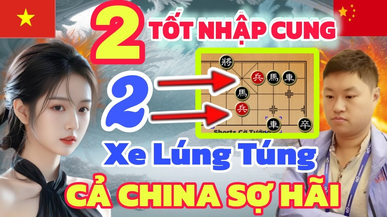 Cờ tướng bỏ 2 xe đi 2 tốt đại sư China còn 2 xe vẫn sợ hãi