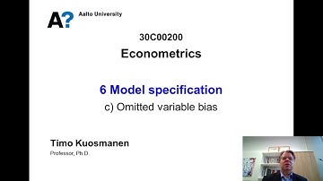 Econometrics 6c: Omitted variable bias