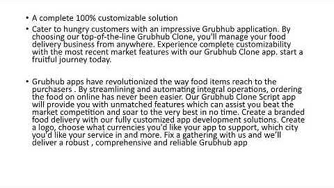 GRUBHUB CLONE | GRUBHUB SCRIPT - DOD IT Solutions