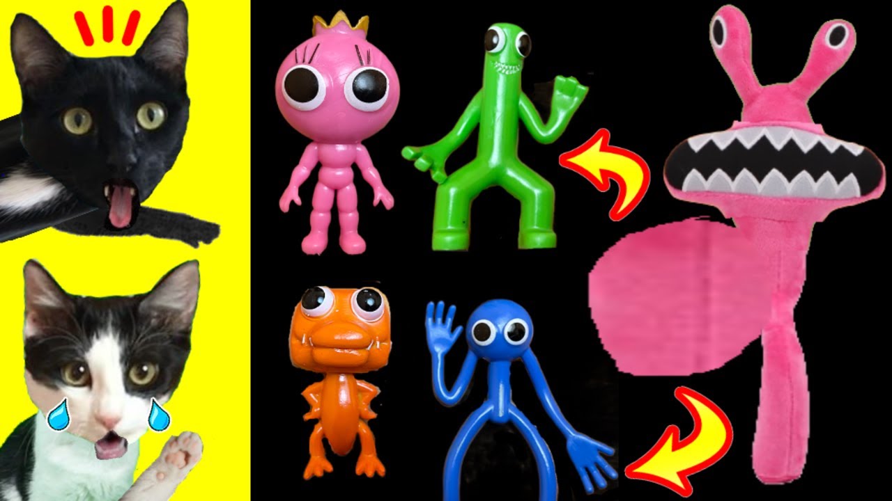 Blue y Rainbow Friends pero que son bebés en la vida real / Videos de gatitos Luna y Estrella