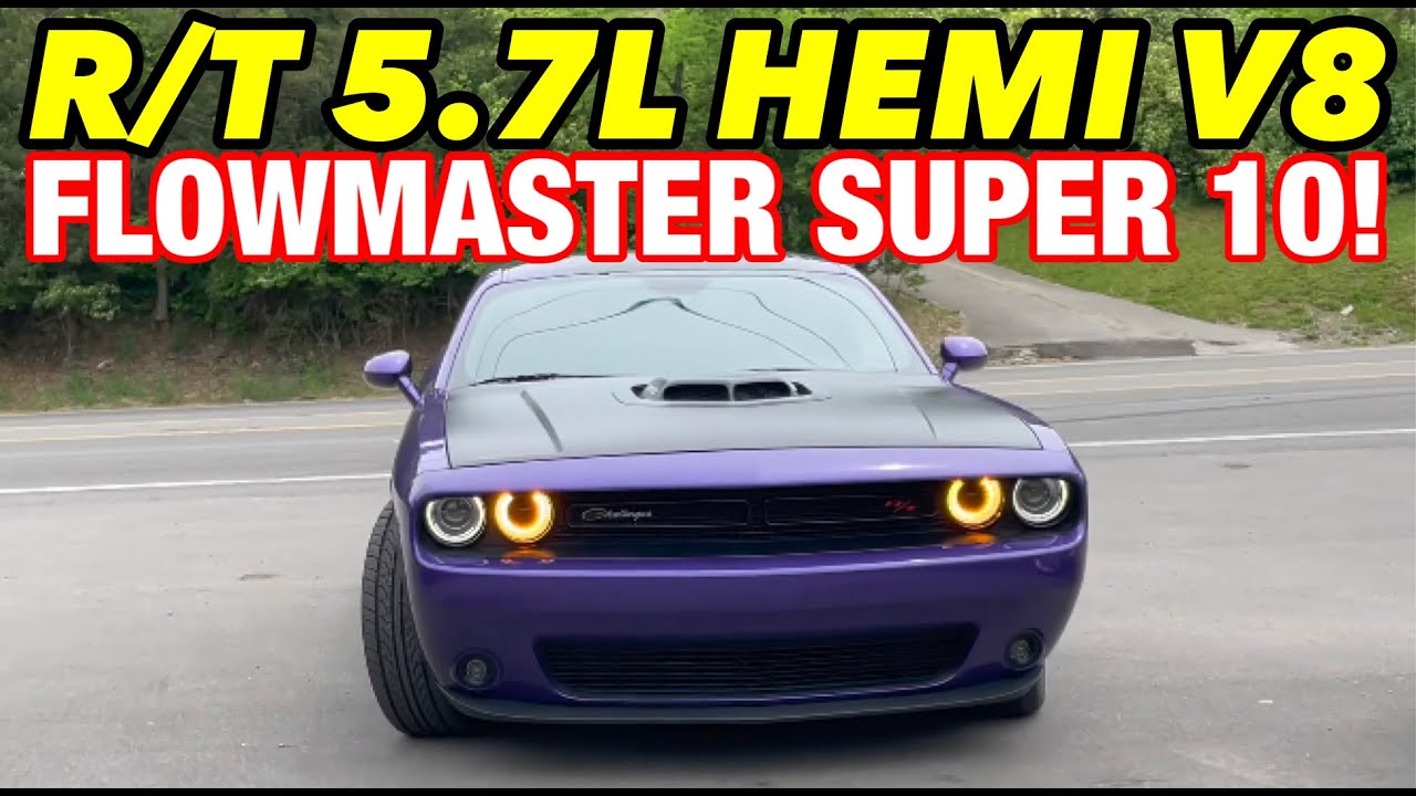 2016 Dodge Challenger R/T 5 7L HEMI V8 Dual Exhaust w/ FLOWMASTER SUPER