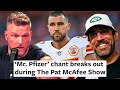 Pat McAfee Crowd Chants &quot;Mr. Pfizer&quot; LIVE On ESPN | Media FURIOUS That Aaron Rodgers MOCKED Kelce
