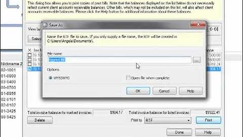 Sage Timeslips 2012 - Edit Reprint Bills with Word