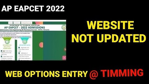 ap eamcet website not updated|,#apeamcet2022