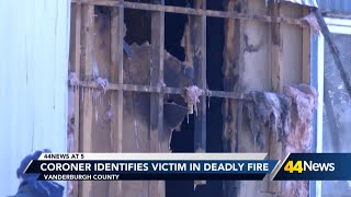 Coroner identifies victim of deadly fire in Vanderburgh County
