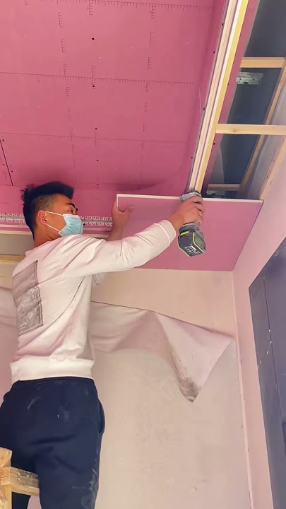 Install gypsum board ceiling#tools
