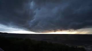 August 22 2017 timelapse of shelf cloud coming off lake erie