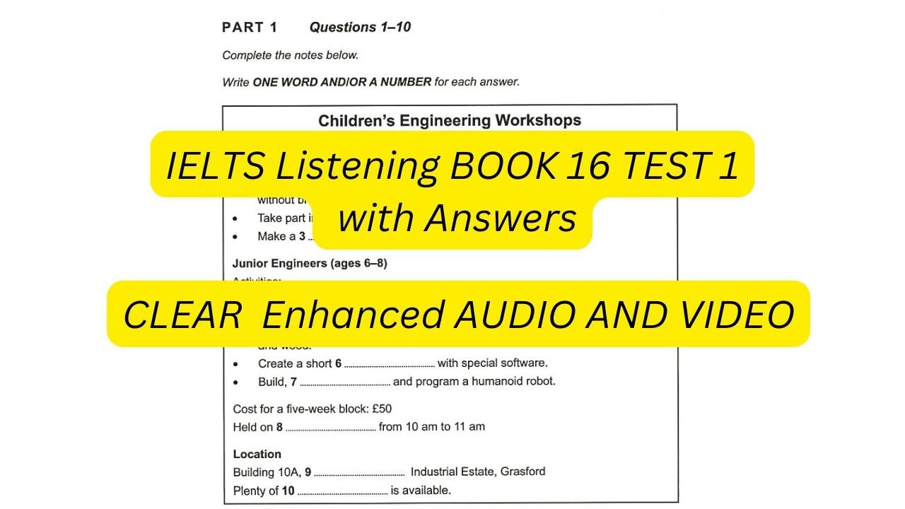 IELTS Listening Test 2025 | Cambridge IELTS 16 - Test 1 | Answer Key ...