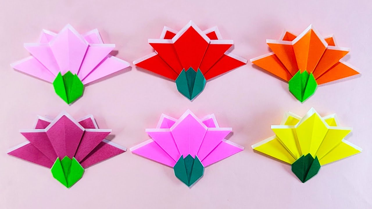 簡単折り紙】カーネーションの折り方💐母の日のに！子供でも作れる How