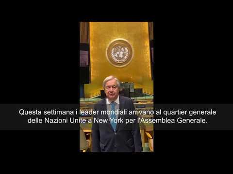 Video Assemblea Onu, il messaggio di Guterres ai leader mondiali: Unitevi per pace e giustizia